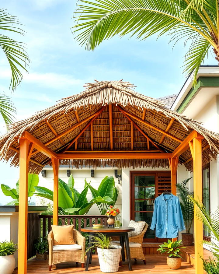 Tropical Thatched Gable Roof