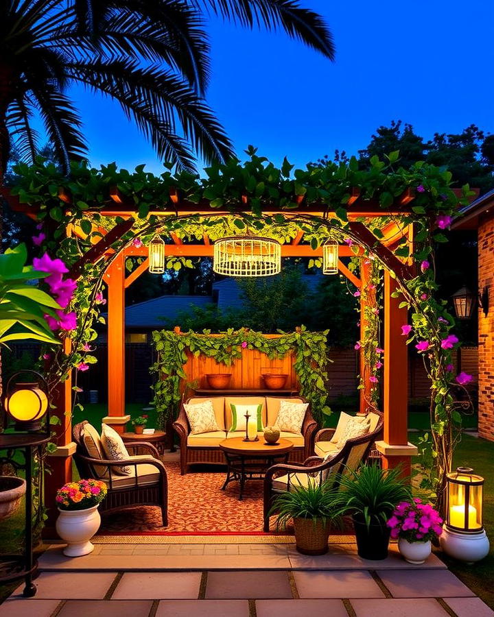 Tropical Themed Pergolas for Shade