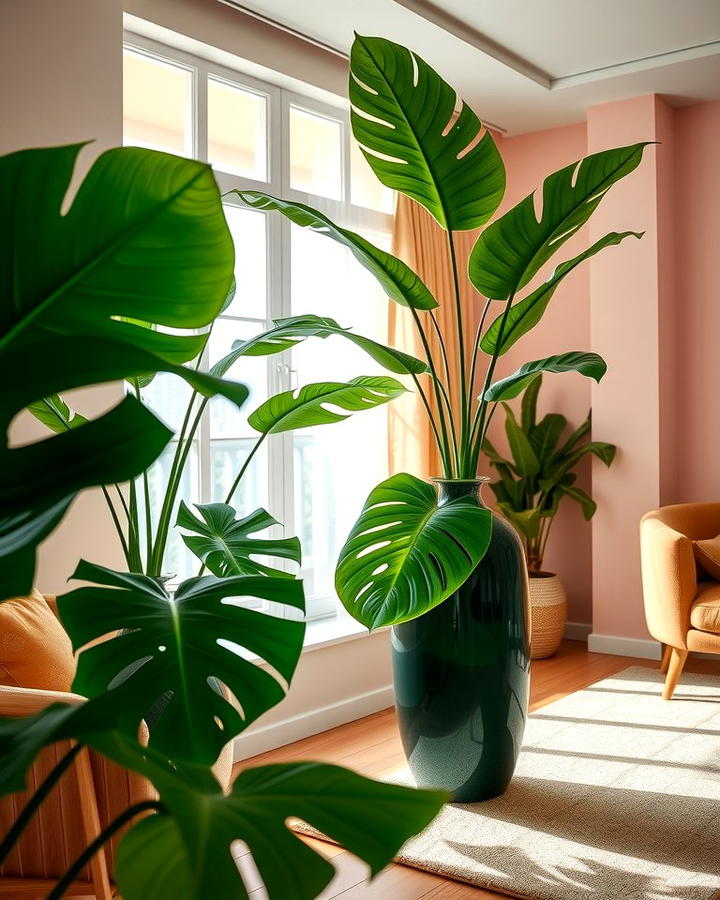 Tropical Themes with Oversized Leaves