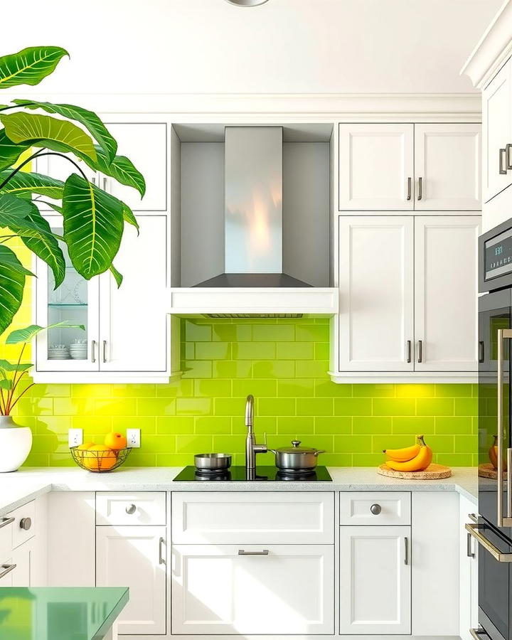 Tropical Vibes with Lime Green Glass