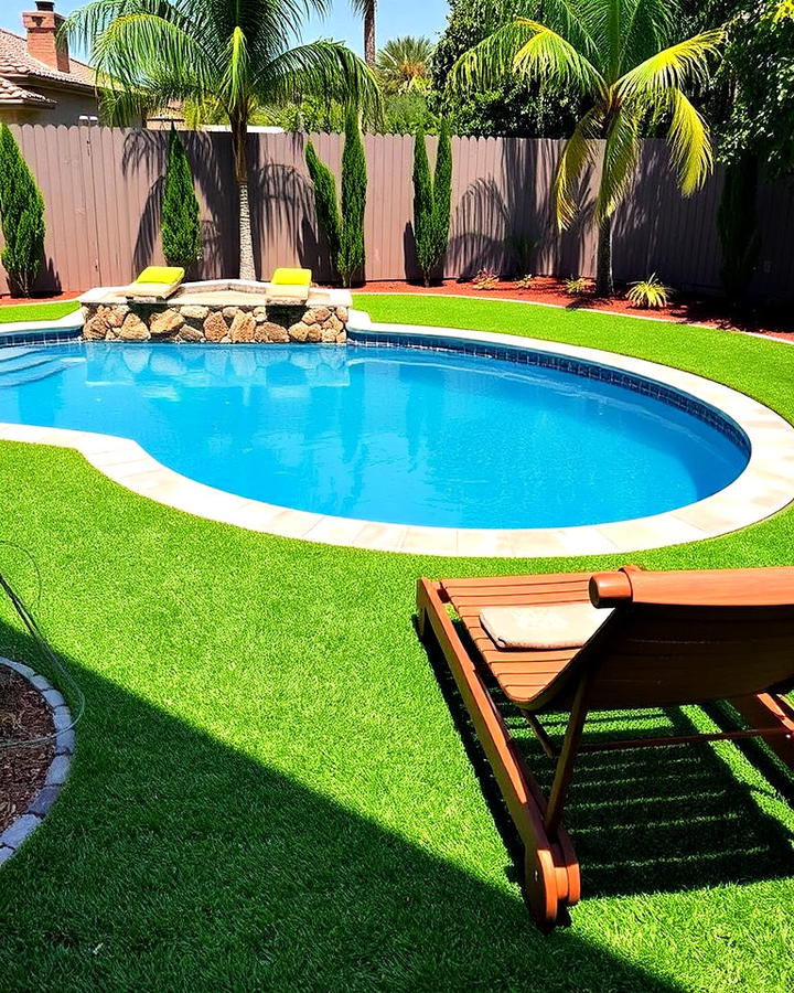 Turf Covered Pool Surround Design