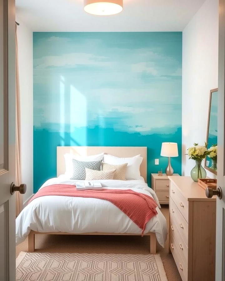 Turquoise Accent Wall