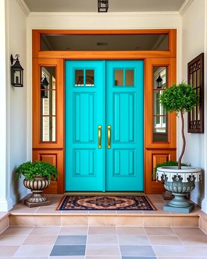 Turquoise Double Doors