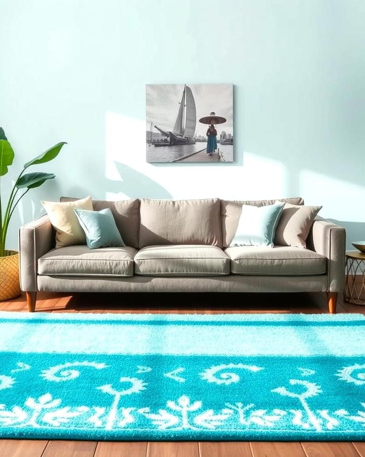 Turquoise Rug for a Breezy Feel