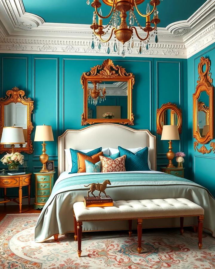 Turquoise and Gold Decor