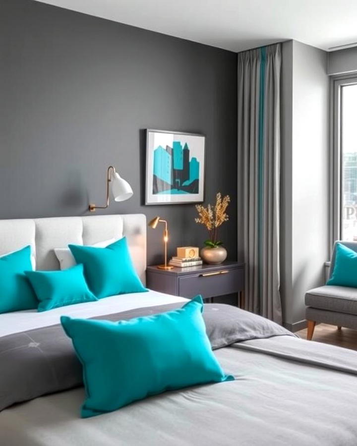 Turquoise and Gray Scheme