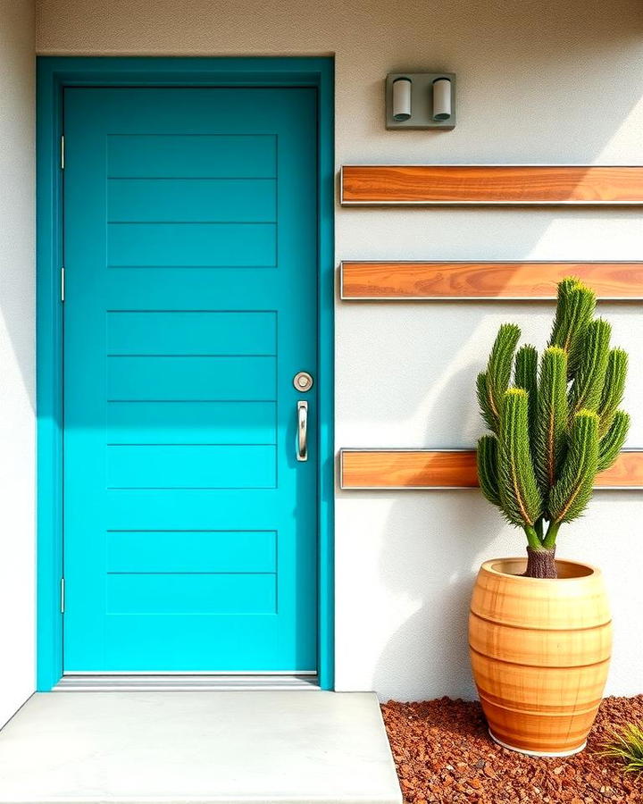 Turquoise and Horizontal Slats