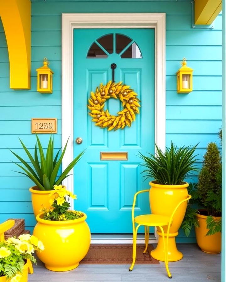 Turquoise and Yellow Accents