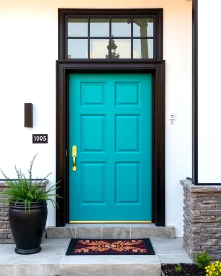 Turquoise with Black Trim