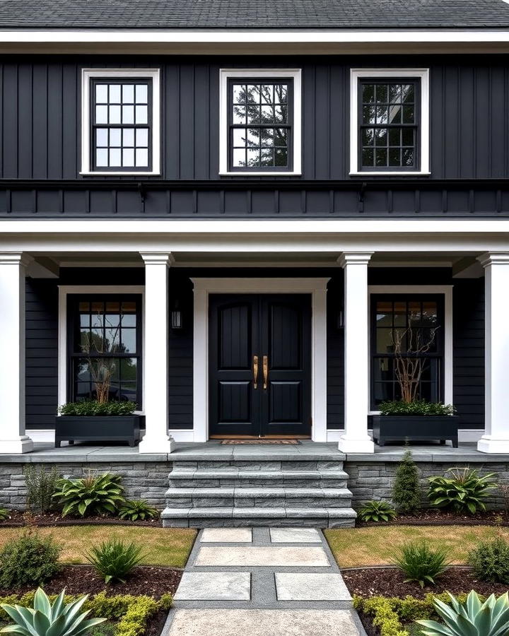 Two Tone Black and Gray Exterior