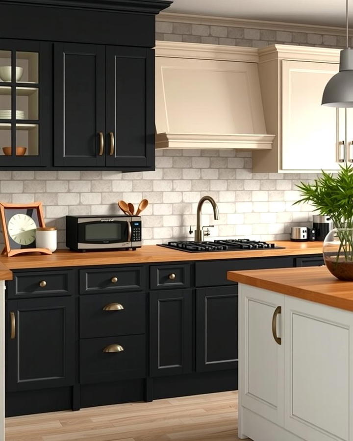 Two Tone Cabinetry for Depth