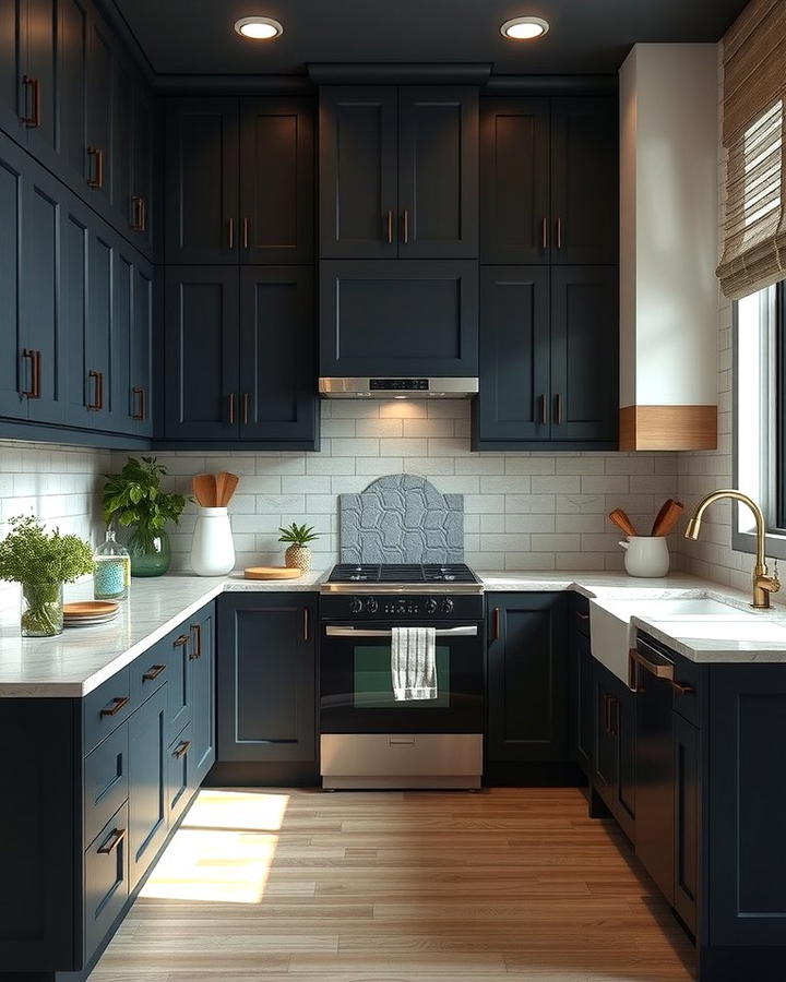 Two Tone Cabinetry for Depth