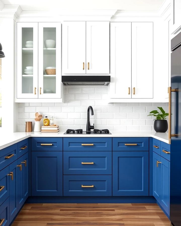 Two Tone Cabinets for Depth