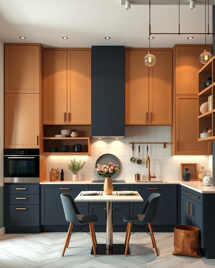 Two Tone Cabinets for Visual Interest