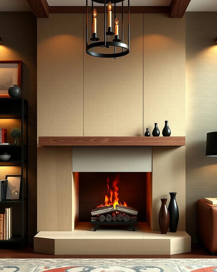 Two Tone Fireplace Design