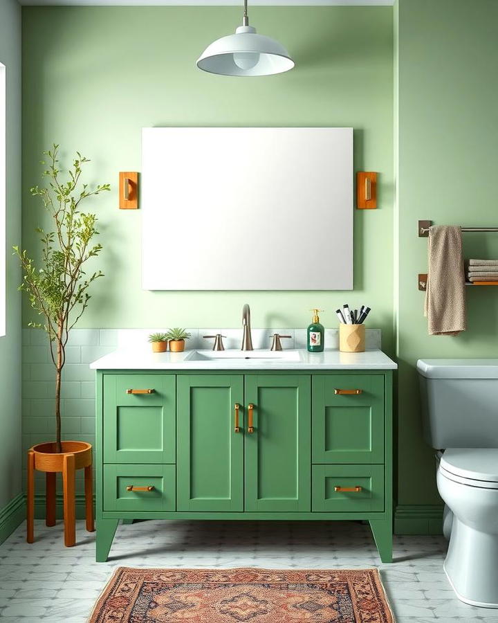 Two Tone Green Vanity