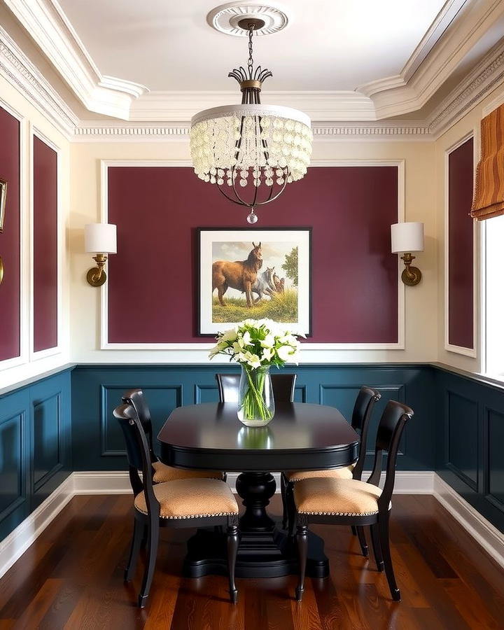 Two Tone Wainscoting for Visual Impact