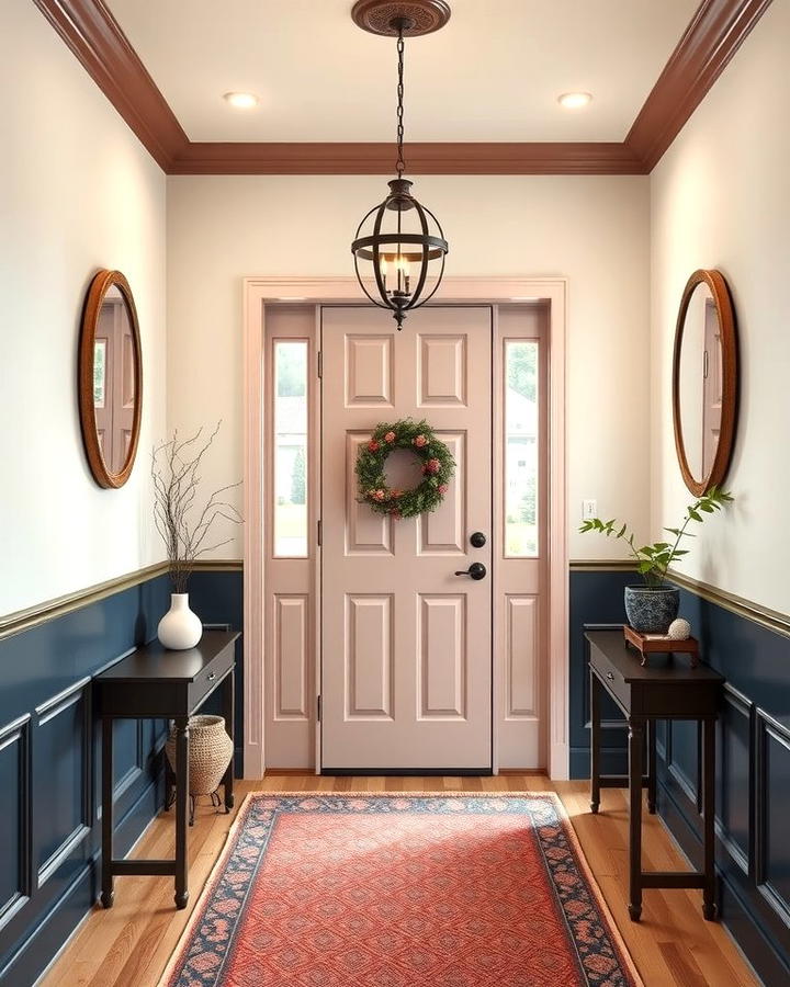 Two Tone Wainscoting for Visual Interest