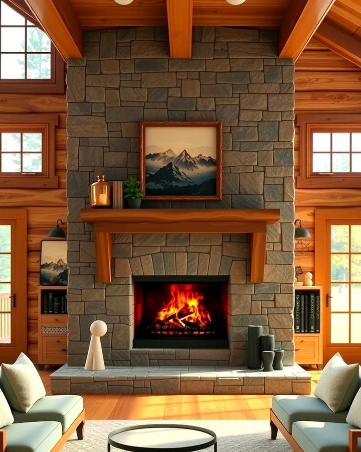 Two Toned Fireplace Design