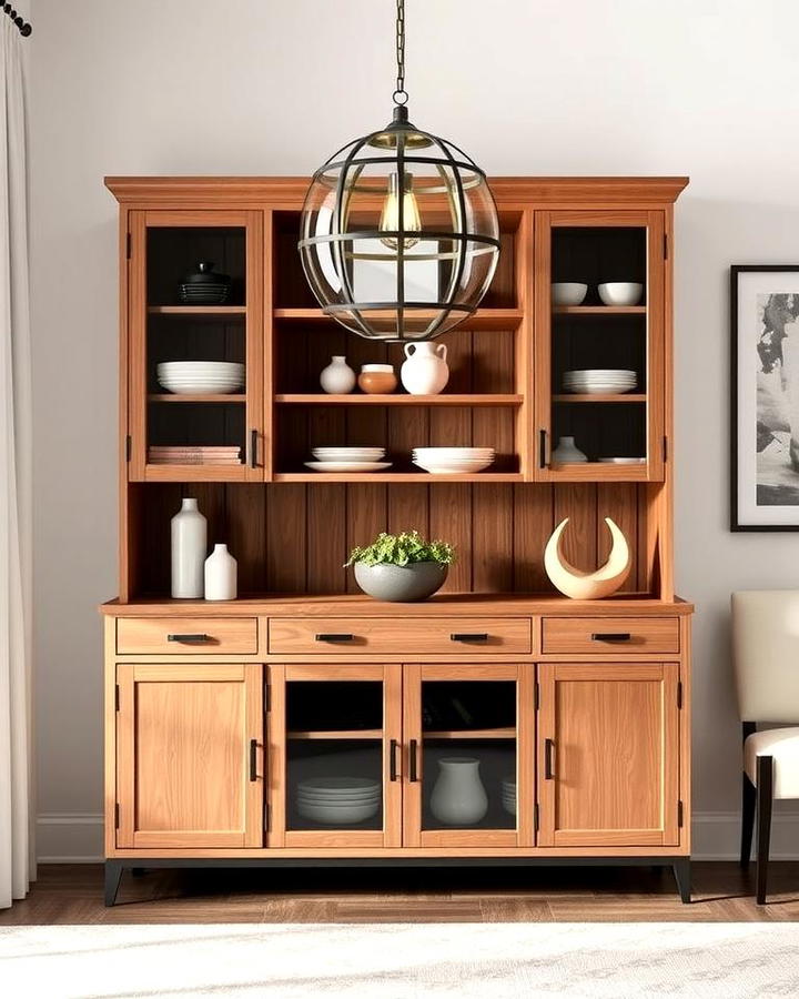 Two Toned Hutch for a Modern Look