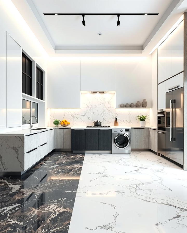 Two Toned Marble Floors