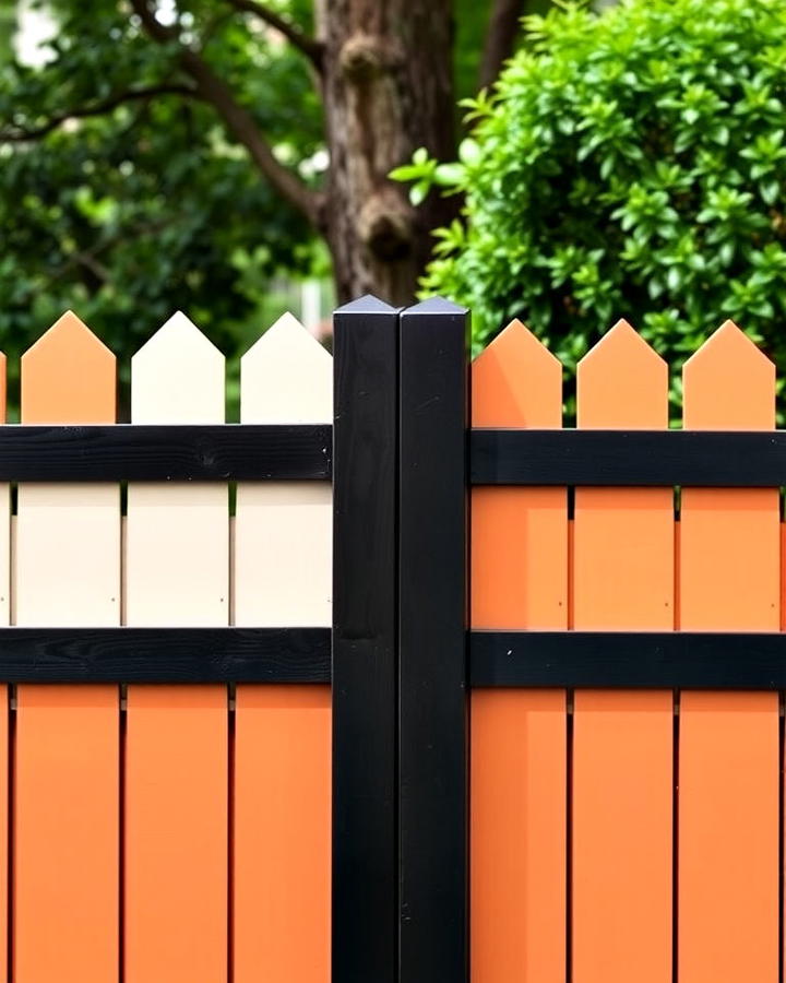 Two tone Color Scheme Fence