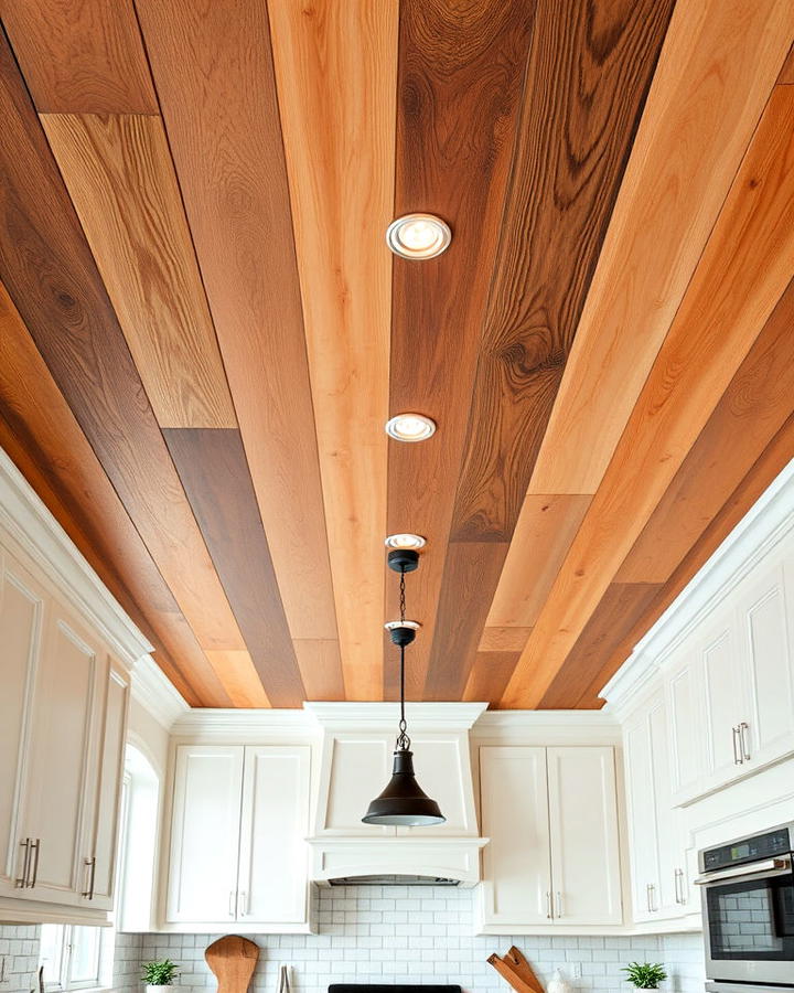 Two tone Wood Ceiling for Kitchen