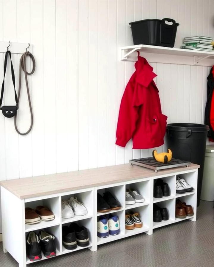 Under Bench Shoe Storage