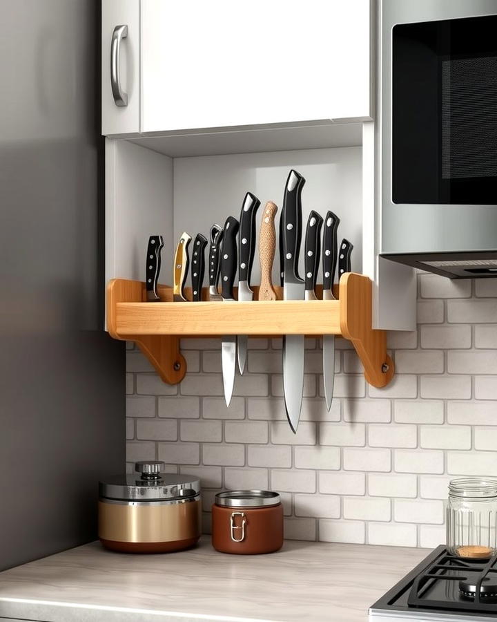 Under Cabinet Knife Blocks for Hidden Convenience