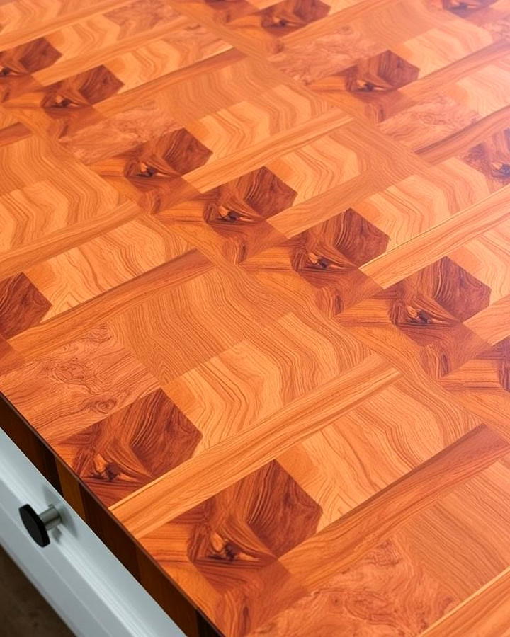 Unique Texture with End Grain Countertops