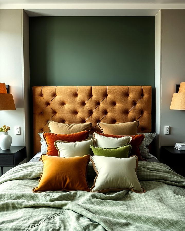 Upholstered Headboards in Earthy Shades