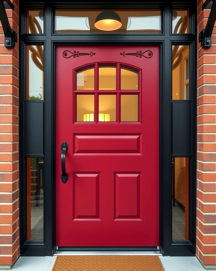 Urban Sophistication with Dark Red and Black Trim