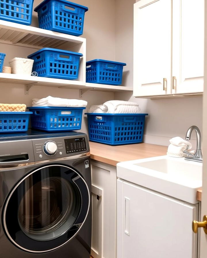 Use Blue Storage Baskets