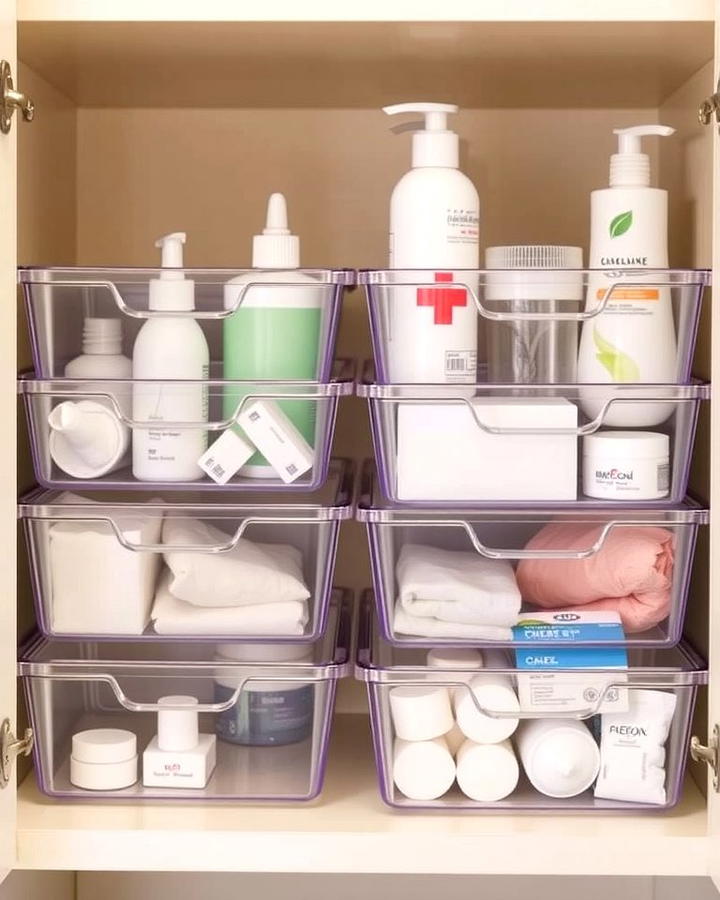 Use Clear Storage Bins