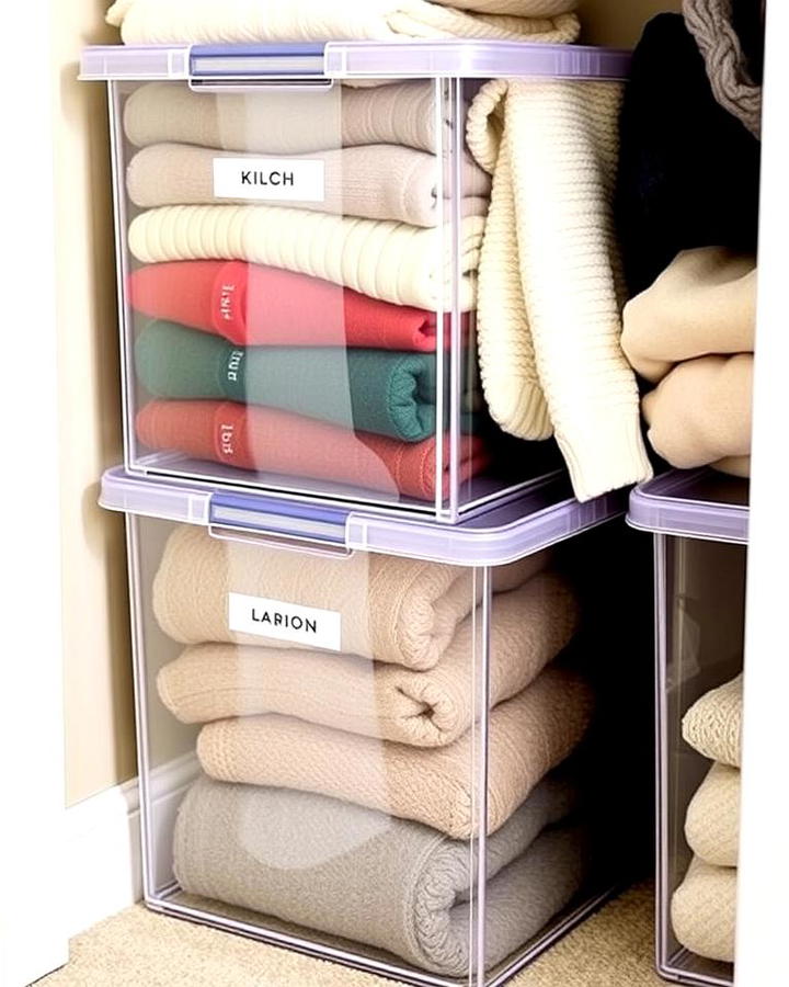 Use Clear Storage Bins