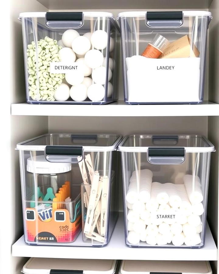 Use Clear Storage Containers