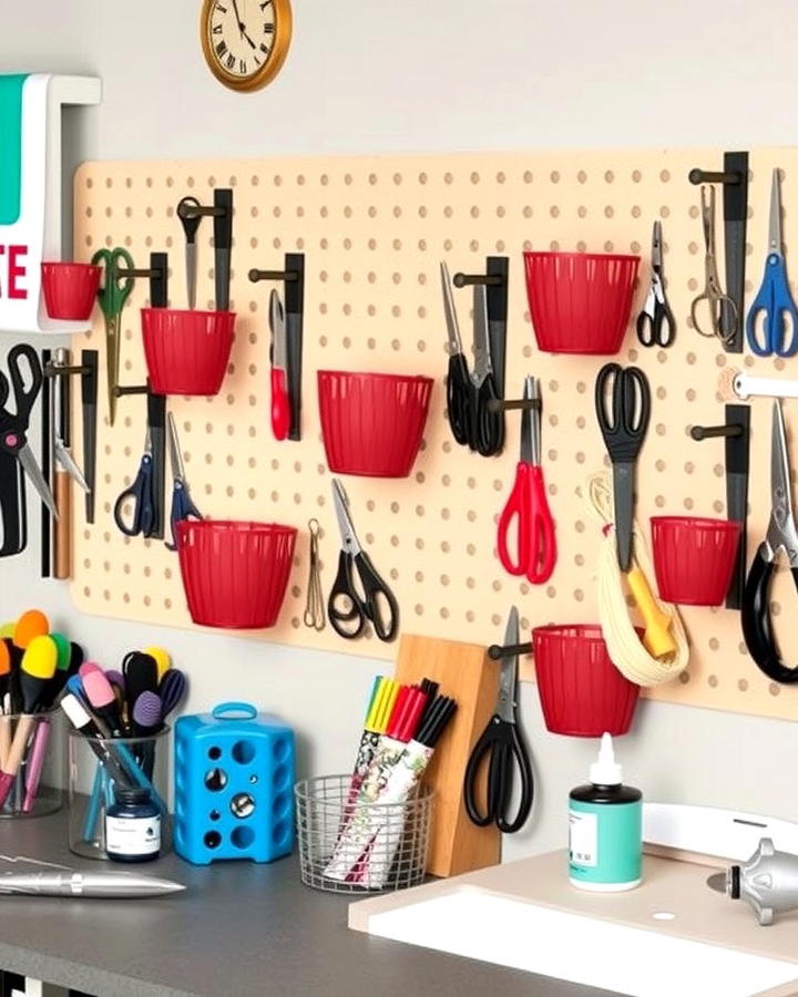 Use Pegboards for Versatile Organization