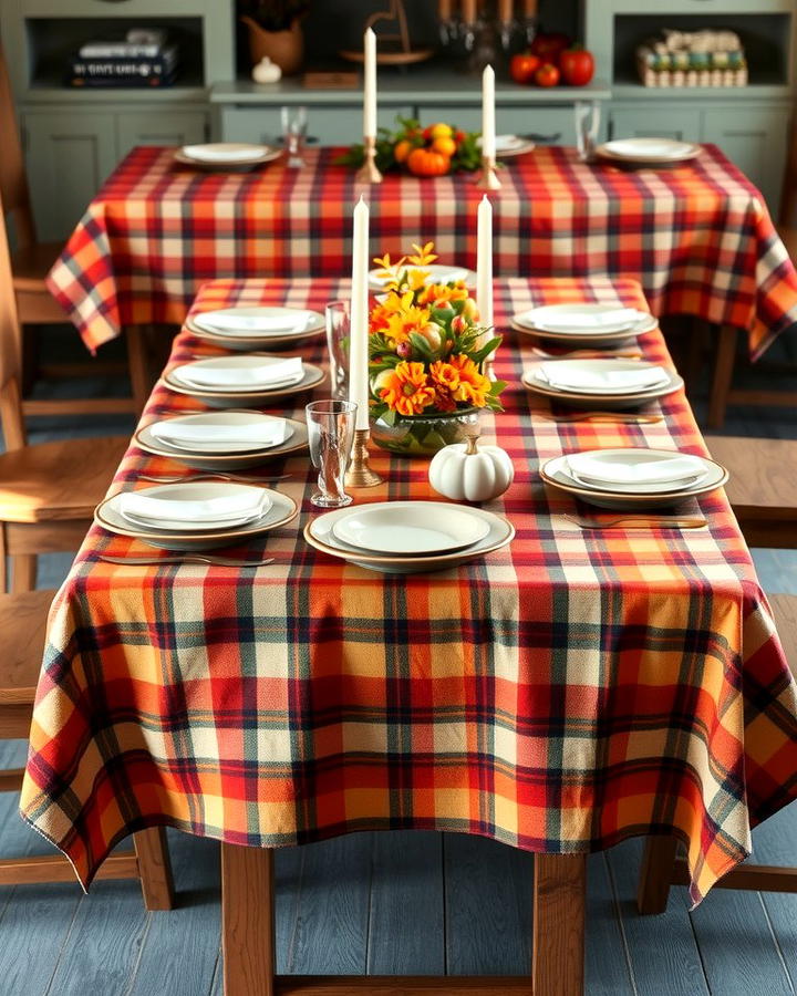 Use Plaid Tablecloths