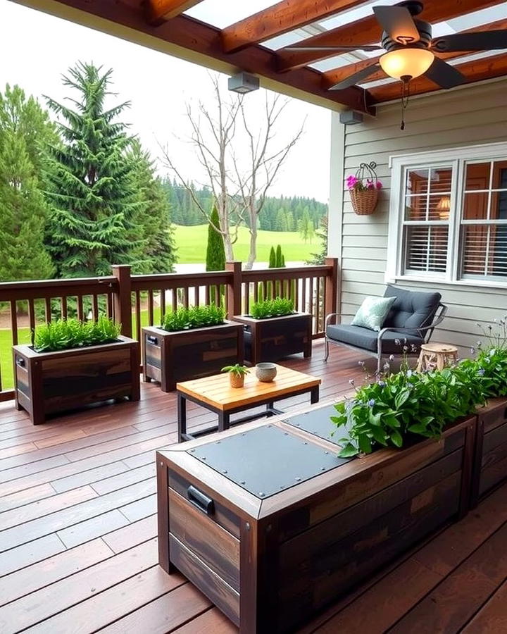 Use Planters with Built in Seating