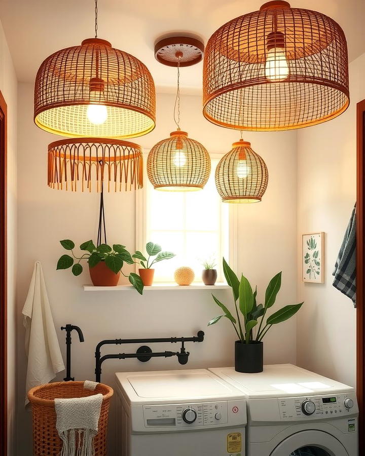 Use Rattan Light Fixtures to Set the Mood