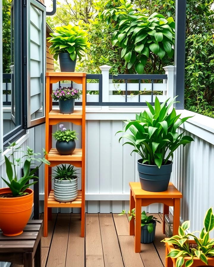 Use Tiered Plant Stands