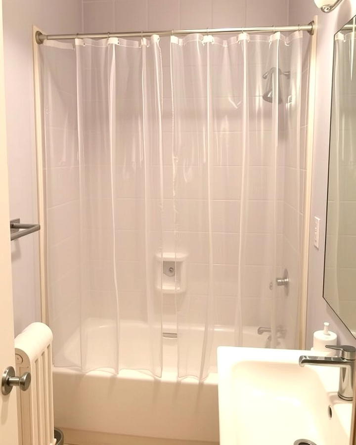 Use Transparent Shower Curtains