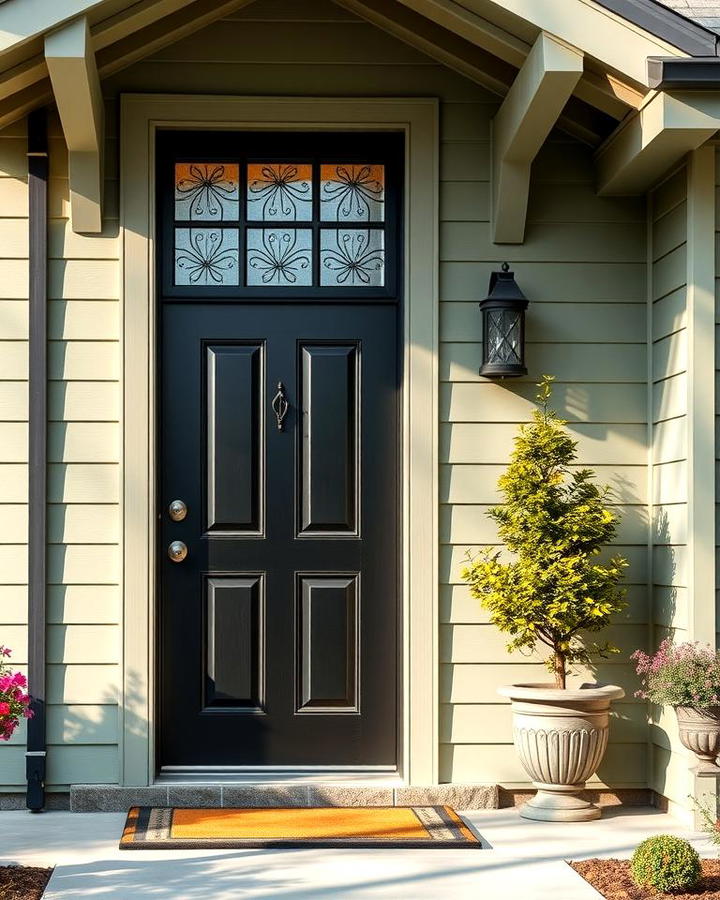 Using a Black Door with Glass Panels