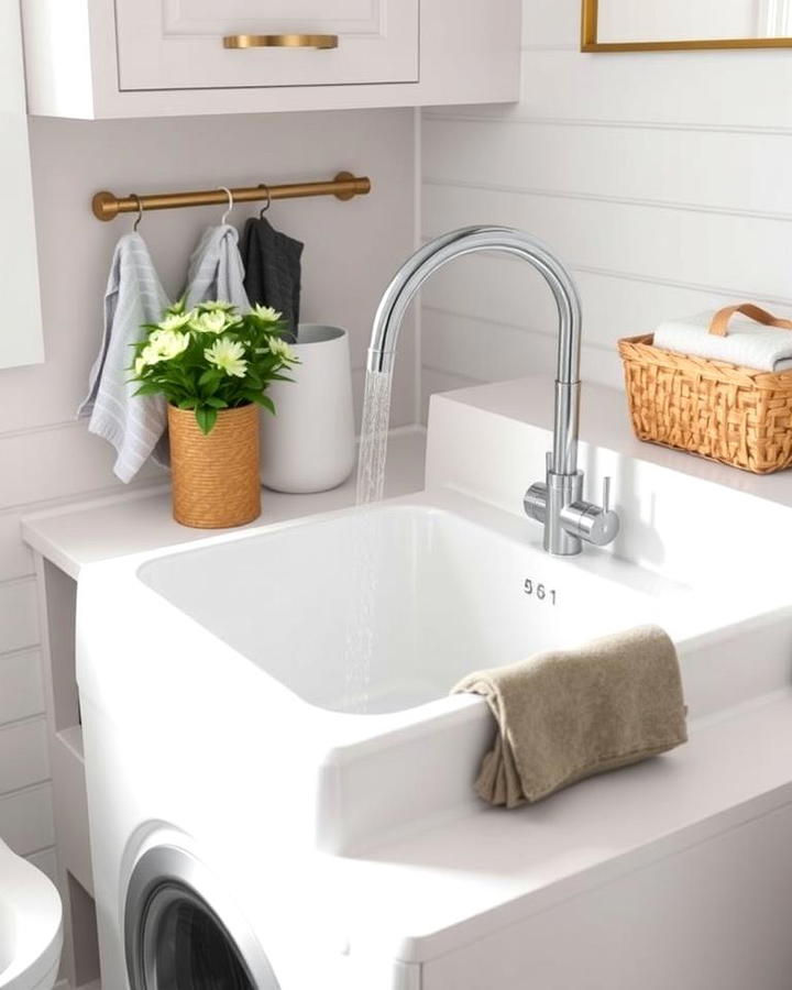 Utility Sink with Faucet Sprayer