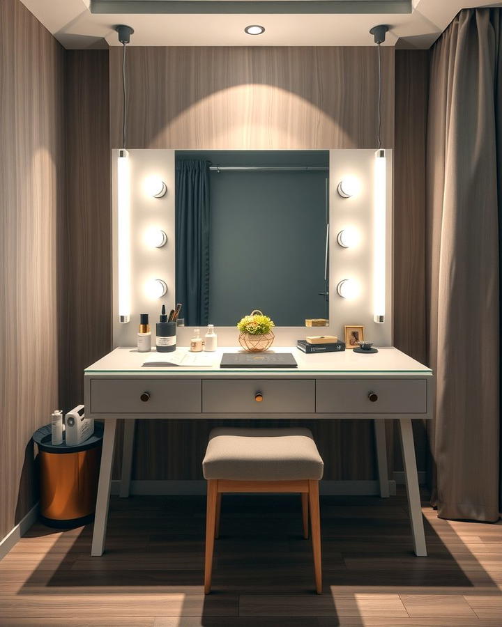 Vanity Table with Built in LED Lights