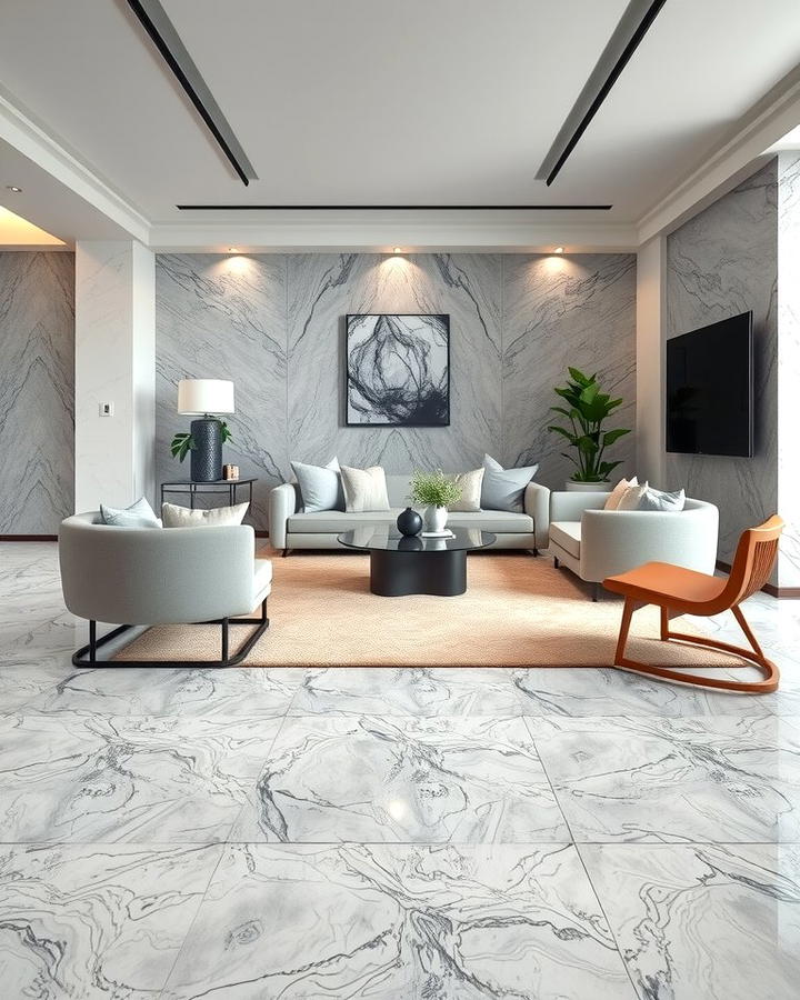 Veined Gray Marble for Modern Appeal