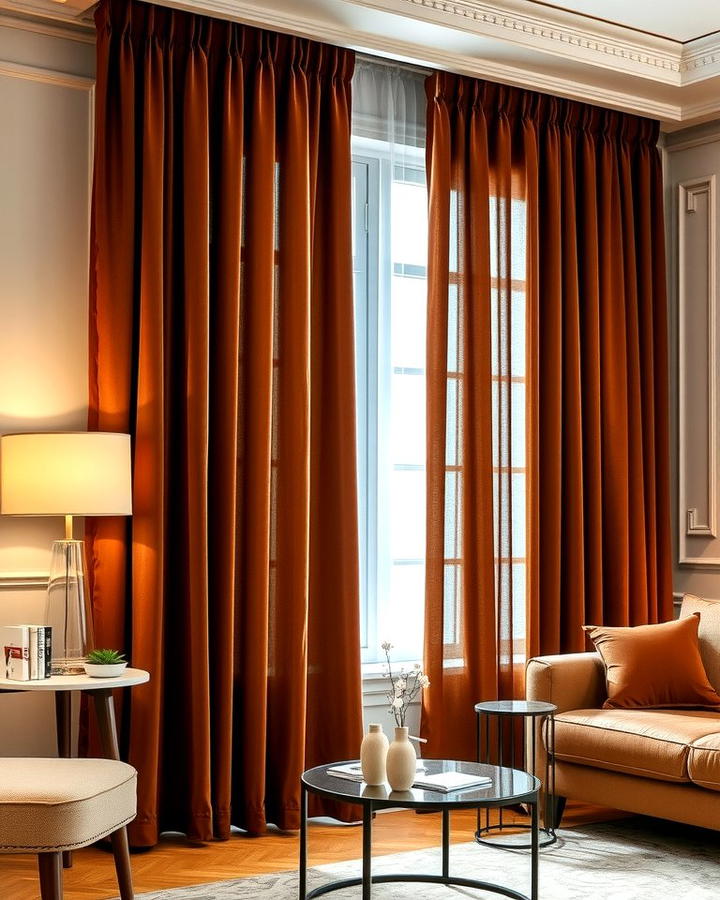 Velvet Brown Curtains for Luxurious Depth