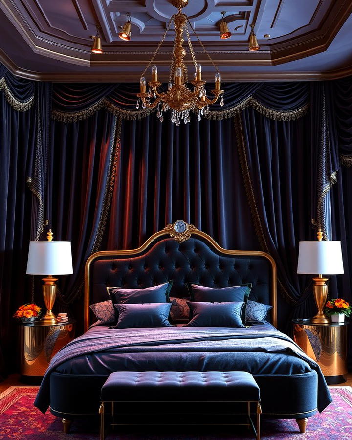 Velvet Drapes for a Regal Touch