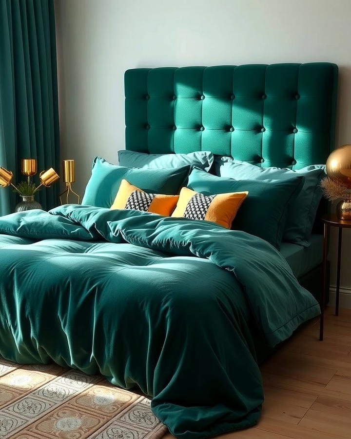 Velvet Emerald Green Bedding