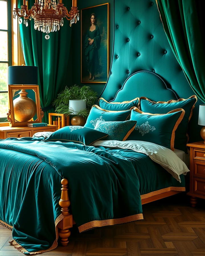 Velvet Emerald Green Bedding